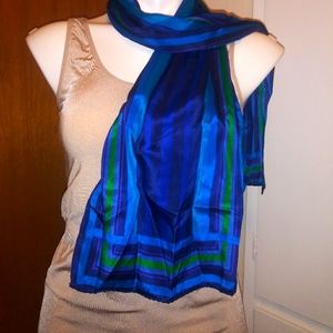 Vintage blue and green scarf
